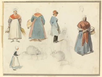 Foglio di schizzi: Uomini, donne e topi