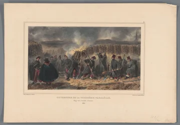 Soldati scavano una trincea, 1832