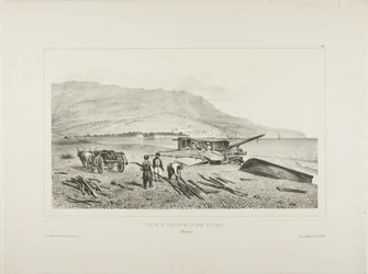 Veduta del villaggio e della baia di Yalta, Crimea, 15 agosto 1837