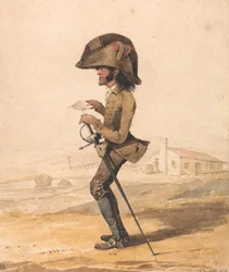 Caricatura di un ufficiale militare francese