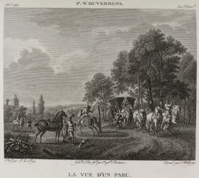 Denis-Sébastien Leroy, Antoine-Claude-François Villerey e Jean Duplessis-Bertaux - Veduta di un parco, dopo Wouwerman - 1802-1815