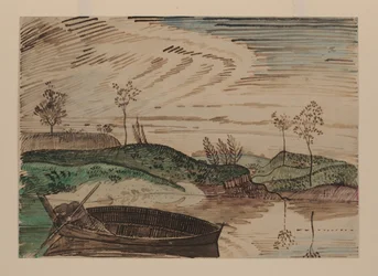 Sul fiume Bsura, Polonia, c.1915
