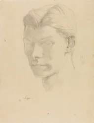 Ritratto di uomo, 1906-08 circa (matita su carta)