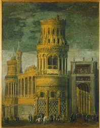 Architettura immaginaria (olio su tela)