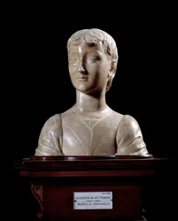 Giovane uomo. Scultura di Desiderio da Settignano (ca. 1430-1464), 1450-1455. Dimensioni: 40 x 34,5 cm. Firenze, Museo Nazionale del Bargello