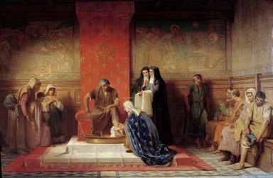 Santa Elisabetta di Francia lava i piedi ai poveri
