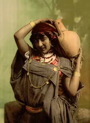 Una donna beduina, Tunisi, Tunisia