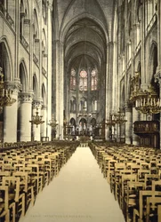Notre Dame, interno, Parigi, Francia, c.1890-1900