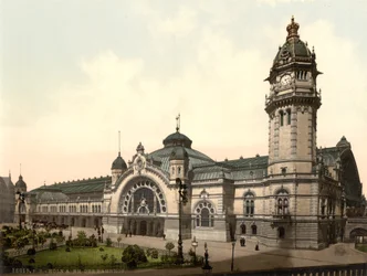 Stazione ferroviaria, Colonia, Germania, c.1900