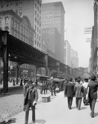 Wabash Avenue, Chicago, c.1907 (foto in bianco e nero)