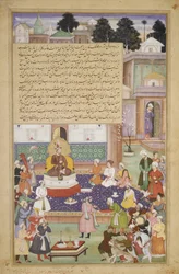Sultano Bayazid davanti a Timur, Foglio da un Akbarnama Storia di Akbar