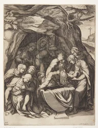 Vergine Maria alla tomba di Cristo