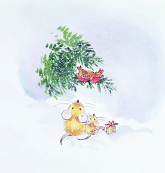 Topi e pettirossi di Natale
