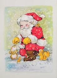 Babbo Natale con animali