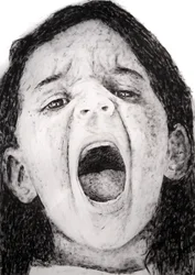 Manuela 1 (serie Kids), 2008 (acrilico su carta)