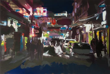 Roma fuera de escala en Hong Kong 2, 2018 (pittura acrilica su foto stampata)