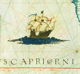 Galeone a vele spiegate, dettaglio da 
