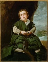 El Nino de Valecas, Francisco Lezcano, giullare di corte (dipinto su tela)