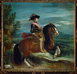 Ritratto equestre del re Felipe IV (dipinto su tela)