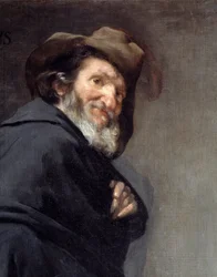 Menippo (Dettaglio). Ritratto di Menippo di Sinope, poeta e filosofo greco della Scuola Cinica