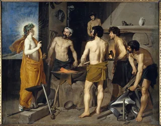 La Fucina di Vulcano. Dipinto di Diego Velázquez (1630), Museo del Prado, Madrid