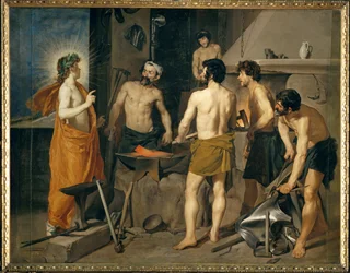La fucina di Vulcano (dipinto su tela)