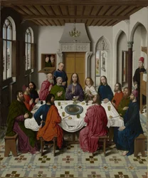 La raccolta della manna e la Pasqua (recto a sinistra), l