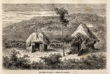 Un relè postale tra Bucarest e Pitesti. Incisione per illustrare il viaggio da Parigi a Bucarest (Romania), nel 1860, di Lancelot, disegnatore, in "Le tour du monde, nouveau journal des voyages", pubblicato sotto la direzione di Edouard Charton