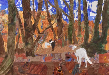 Riposo a cavallo, 2020 (collage)