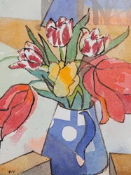 Tulipani (acquerello e inchiostro)