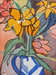 Tulipani (acquerello e inchiostro)