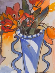 Tulipani (acquerello e inchiostro)