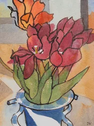 Tulipani (acquerello e inchiostro)