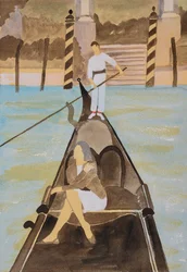 Venezia al tramonto, 2025 (acquerello e inchiostro)
