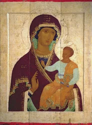 Madonna con Bambino Hodigitria, icona russa, 1502