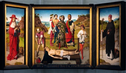 Chiesa parrocchiale (Parochiekerk Sint-Pieter). Dipinto. Dirk Bouts. Il martirio di Sant