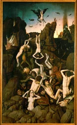 La caduta dei dannati (olio su tavola)