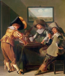 Giocatori di backgammon, XVII secolo