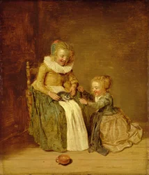Bambini con un gatto, 1631