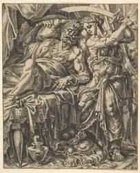 Giuditta che decapita Oloferne, dalla storia di Giuditta e Oloferne
