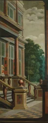 Una sequenza decorativa in sette parti: una scala esterna