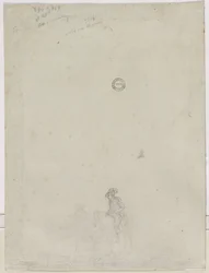 Schizzo di Contadini a una Fontana (verso)