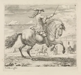 Cavaliere a destra presso un maneggio