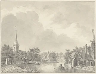 Il villaggio Harmelen sul canale di Leida fuori Utrecht