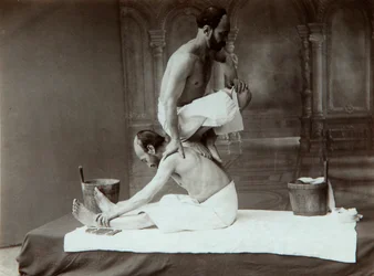 Il bagno orientale. Massaggio, 1880