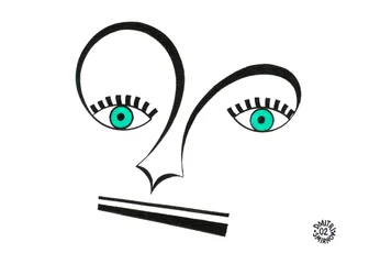 Volto della chiave di violino - un volto disegnato utilizzando la chiave di violino e altre notazioni musicali.