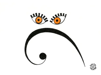 Volto della chiave di basso - un volto disegnato utilizzando la chiave di violino e altre notazioni musicali.