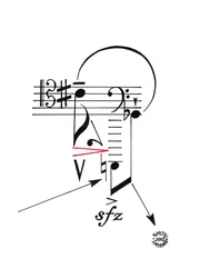 Hero - volto disegnato utilizzando la notazione musicale