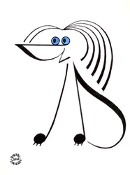 Cane musicale - un cane disegnato utilizzando la notazione musicale