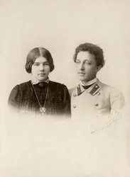 Alexander Blok, poeta russo, con sua moglie Lyuba